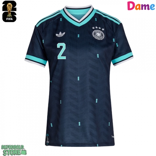 Tyskland Antonio Rudiger #2 Replika Udebanetrøje Dame VM 2026 Kortærmet